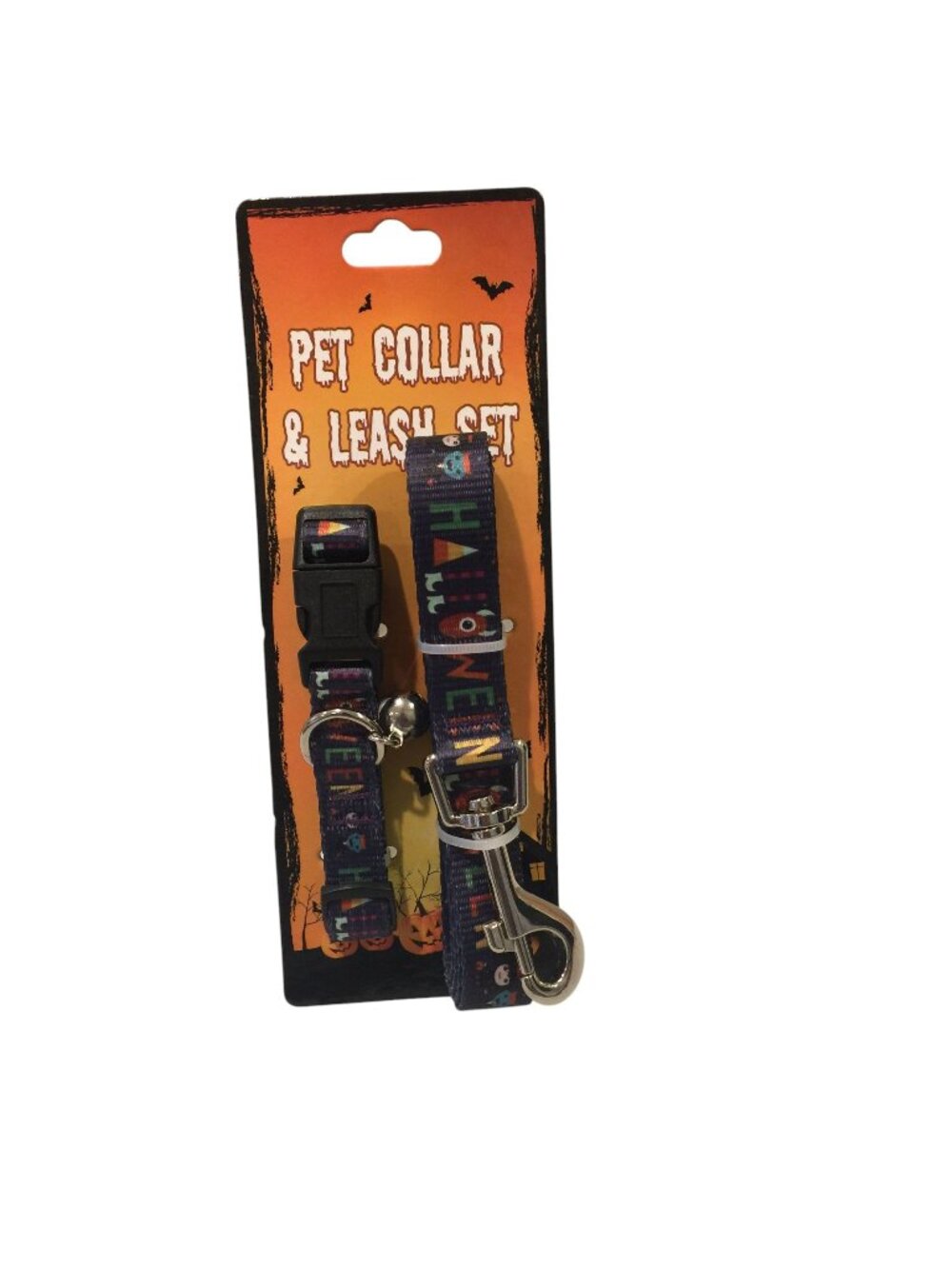 Halloween Pet Collar  Small 9"-12 & 4' Leash Witch Vampire Cyclops